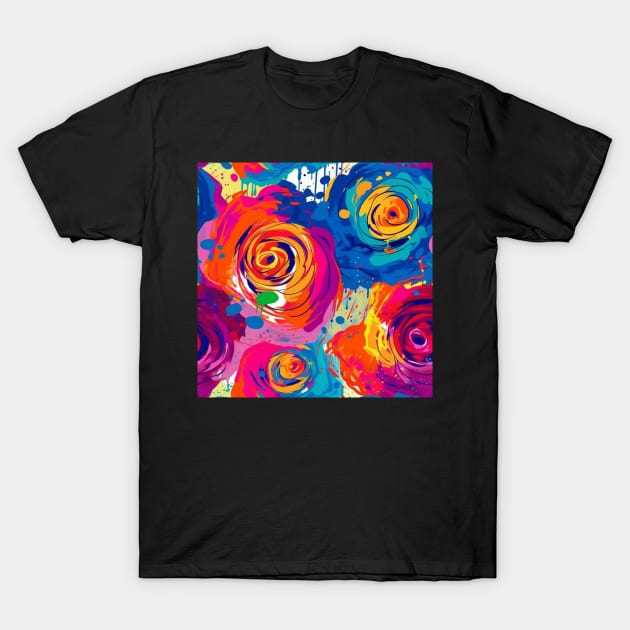 Rainbow flowers T-Shirt by BloodRubyz